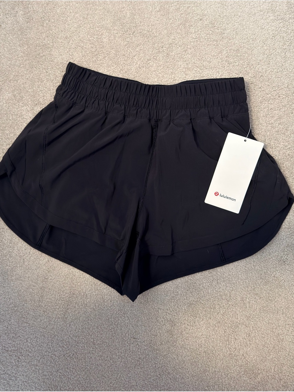 lululemon athletica Black Women's Athletic Shorts with Elastic Waistband